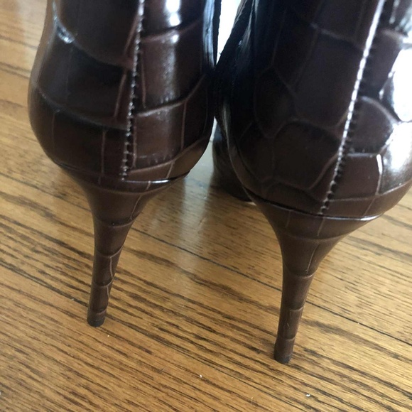 Schutz Maryana Over The Knee Leather Boot Dark Chocolate - Picture 7 of 11